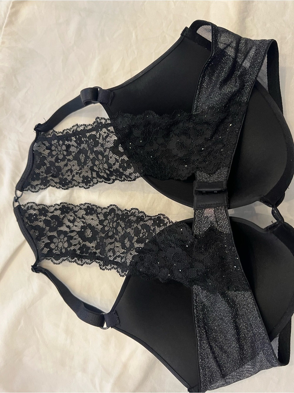 Black Lace-Back Push-Up Bra - Women Intimates